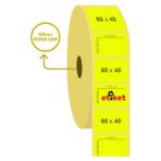 Bi Etiket 60MM x 40MM 1000 Sarım Sarı Termal Eczane Ilaç Etiketi 10 Rulo