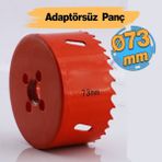 Bi Metal Panç Ø 73 Mm Delik Açma Alçıpan Ahşap Pvc Delme Testeresi Adaptörsüz 1 Adet