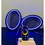 Bi Moda Dokunmatik Kumandalı Neon Işıklı Oval Hoparlör Kapağı 1 Takım (2 Adet) 6x9