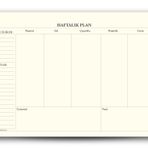 Bi' Yaprak Haftalık Planlayıcı - A4 Boyutunda Türkçe Haftalık Planlayıcı