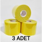 Bia Tape Kinesio 5 cm x 5 M - Sarı Rengi Sporcu Bandı 3'lü (Pakette 3 Adet) - Standart