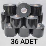 Bia Tape Kinesio 5 cm x 5 M - Siyah Rengi Sporcu Bandı 36'lı (Pakette 36 Adet) - Standart