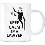 Bialdım Avukatlara Özel Kupa Keep Calm I'm A Lawyer Adalet Heykeli