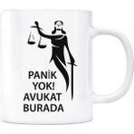 Bialdım Avukatlara Özel Kupa Panik Yok Avukat Burada Adalet Heykeli