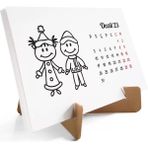 Bi'aldım Dört Mevsim Çizgi Resimli Sevimli Çocuklar Takvimi, Ilkbahar Yaz Sonbahar Kış Takvimi, Masa Takvimi - Çok Renkli - 10x15cm