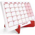 Bi'aldım Kırmızı Renkli Aylık Planlama 2027 Takvim, 2027 Masa Takvimi, Red Color Monthly Planner Calendar - 1 Adet