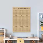 Bi'aldım Kraft Kahve 2025 Yıllık Planlayıcı Duvar Takvimi 2025 Takvim Aylık Planlayıcı Boyut 35 x 50 cm
