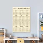 Bi'aldım Krem Renk 2025 Yıllık Planlayıcı Duvar Takvimi 2025 Takvim Aylık Planlayıcı Boyut 35 x 50 cm