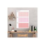 Bialdım Tarihsiz Üç Aylık Duvar Takvimi, 90 Günlük Plan, Duvar Planlayıcı, Pembe Renk - 70X100 cm