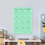 Bi'aldım Yeşil Renk 2025 Yıllık Planlayıcı Duvar Takvimi 2025 Takvim Aylık Planlayıcı Boyut 50 x 70 cm