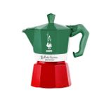 Bialetti Exclusive Italia 3 Cup Yeşil-Kırmızı Moka Pot