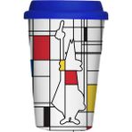 Bialetti Mondrean Porselen Take Away Kapaklı Mug