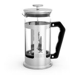 Bialetti - Preziosa French Press: Yaklaşık 350mL kapasiteli kahve hazırlayıcı - 18/10 Paslanmaz Çelik Gövde - Bulaşık Makinesinde Yıkanabilen Borosilikat Cam Sürahi - Paslanmaz Çelik Filtre Sistemi