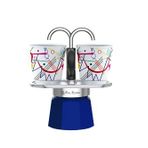 Bialetti - Set Mini Express: Ocak Üstü Espresso Pişirici + 2 Cups - Kandinsky Serisi