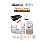 Bianca Set 1Lt - Siyah Boya + Mermer Effekt Sprey + Maximo Sıvı Cam Ipek Mat