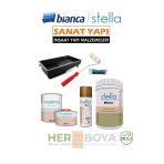 Bianca Set 1Lt - Siyah Boya + Mermer Effekt Sprey + Maximo Sıvı Cam Parlak Siyah Boya - Altın Sprey