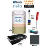 Bianca Stella 1 lt Boya ile 4 Parçalı Set: Boya Tavası, İpek Fırça ve Kadife Rulo İçerir