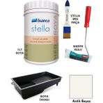 Bianca Stella 4 Parçalı Boya Seti 1lt Boya, Boya Tavası, Kadife Rulo ve Stella İpek Fırça ile