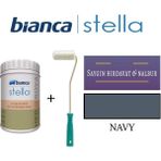Bianca Stella Akrilik Boya + Dekor Kadife Rulo - Navy - 1 Litre