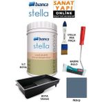 Bianca Stella Boya 4 Parçalı Set ( 1lt Boya - Boya Tavası- Stella Ipek Fırça - Kadife Rulo )