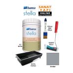 Bianca Stella Boya 4 Parçalı Set ( 1Lt Boya - Boya Tavası- Stella İpek Fırça - Kadife Rulo) Krater