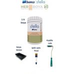 Bianca Stella Boya Seti (Bianca Stella Boya- Kadife Rulo - Ipek Fırça - Boya Kabı) - Kum Beji