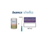 Bianca Stella Su Bazlı Akrilik Boya + Dekor Kadife Parmak Rulo Beyaz