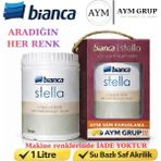 Bianca Stella Yeni Nesil Dönüşüm Boyası 1 Litre Beyaz (Su Bazlı Boya Fayans-Mermer-Tezgah-Kapı-Dolap-İç Cephe-Dönüşüm-Mutfak-Banyo-Plastik-Ahşap)