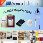 Bianca Stella Yeni Nesil Hobi Boyası (5 Parça Avantajlı Boyama Seti) - 1 Litre - Antrasit Gri