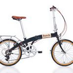Bianchi 20 Jant New Vintage Folding 290H 7S Tourney Black Glossy Katlanabilir Bisiklet