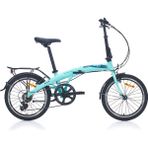 Bianchi F013-D 330H 20 Jant Md Disk Fren 21 Vites Bisiklet Katlan?r Bisiklet - Açık Mavi - Siyah - Gümüş