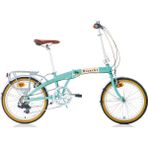 Bianchi Folding Vintage Katlanabilir Bisiklet 7 Vites 20 İnç Jant Celeste Krem Renk