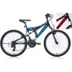 Bianchi Junior Çift Amortisör V Fren Shimano 21 Vites 24 Jant Dağ Bisikleti - Siyah - Kırmızı