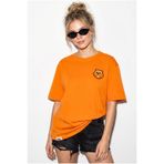 Bianco Lucci Kadın %100 Cotton Nakışlı Teddy Detaylı Bisiklet Yaka T-Shirt 60382610
