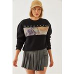 Bianco Lucci Kadın Baskılı Sweatshirt MBHS020 60601020