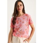 Bianco Lucci Kadın Bisiklet Yaka Desenli Dijital Baskılı Regular Yazlık Örme T-Shirt 60282015