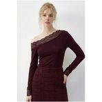 Bianco Lucci Kadın Dantel Detaylı Madonna Yaka Bluz 1063 60286036