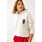 Bianco Lucci Kadın Kapişonlu Üç İplik Şardonlu Sweatshirt 60351294