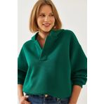 Bianco Lucci Kadın Kapişonlu V Yaka Sweatshirt 60351253