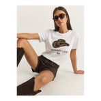 Bianco Lucci Kadın Kovboy Şapka Nakışlı Boncuk İşlemeli Basic T-Shirt 7581 60283950