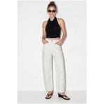 Bianco Lucci Kadın Puantiyeli Yüksek Bel Balloon Denim Pantolon 993 60286259