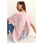 Bianco Lucci Kadın Sırt Detaylı Dantel Garnili T-Shirt 1073 60286023