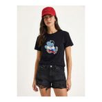 Bianco Lucci Kadın Teddy Nakışlı İşlemeli Bisiklet Yaka Basic T-Shirt 7533 60283952
