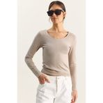 Bianco Lucci Kadın Ultra Soft U Yaka Bluz 122 60283831