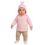 BİANCOFİGLİO Bebek triko hırka Pembe 5-12 Ay