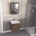 Biani Aybe Kahve Fix Loft 55 cm Banyo Dolabı