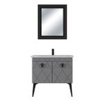 Biani Cosmos 90 cm Matt Anthracite Banyo Dolabı