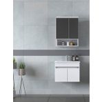 Biani Dalyan 60 cm Mat Beyaz Banyo Dolabı