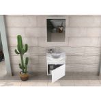 Biani Edremit 55cm Beyaz Banyo Dolabı