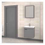 Biani Fix Loft 55 cm Mat Gri Banyo Dolabı